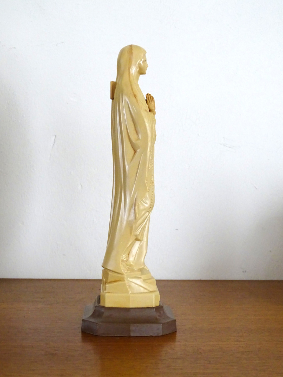 Vintage Beeldje Maria Lourdes Kunststof
