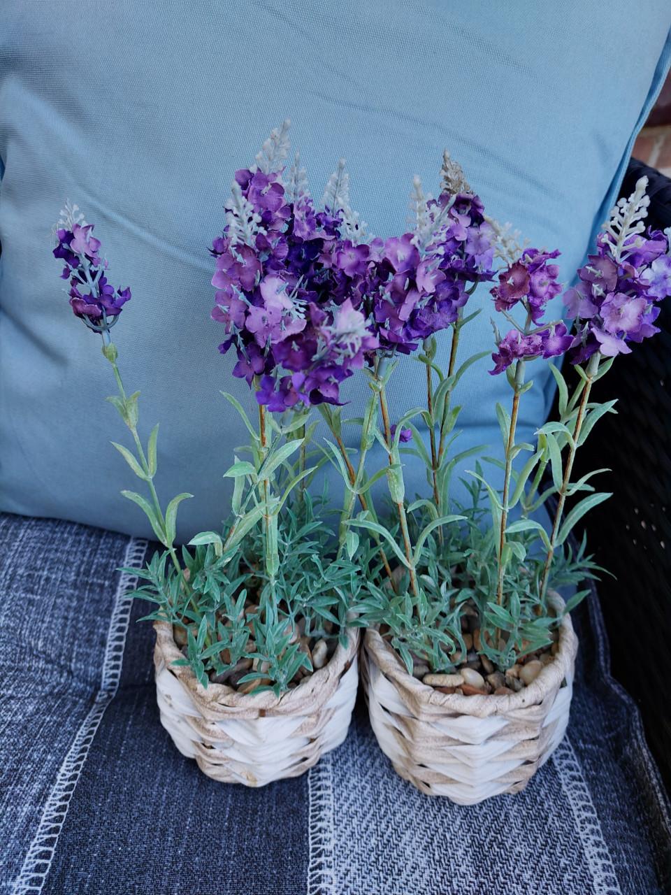 Set van 4 lavendel kunstplantjes goede staat