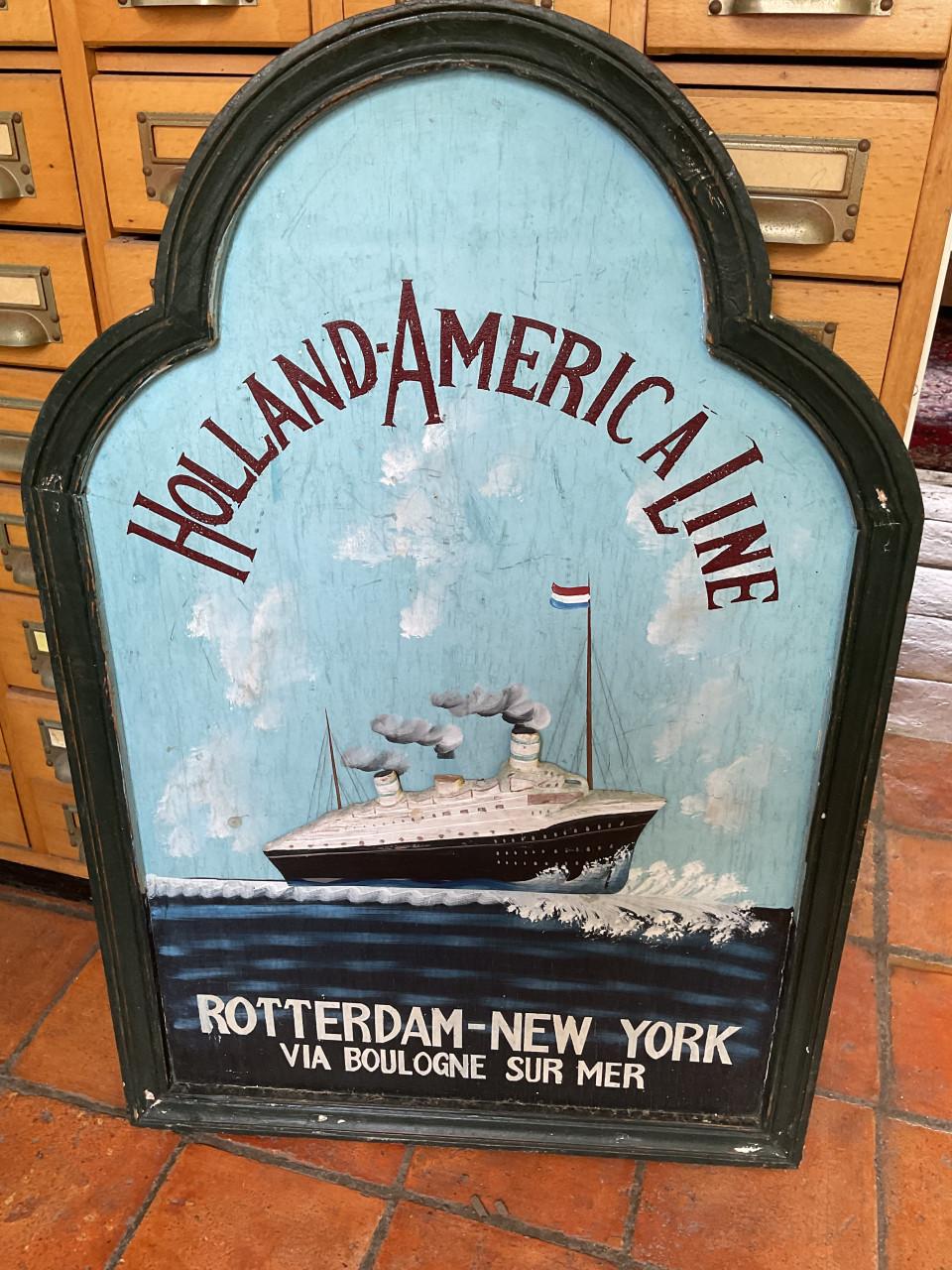Holland Amerikalijn houten pubbord
