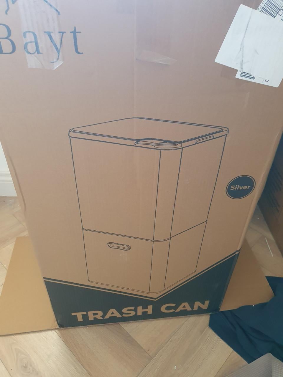Bayt Prullenbak 60L – 2 Compartimenten – 27L + 33L – RVS Zilver – Touch Bin