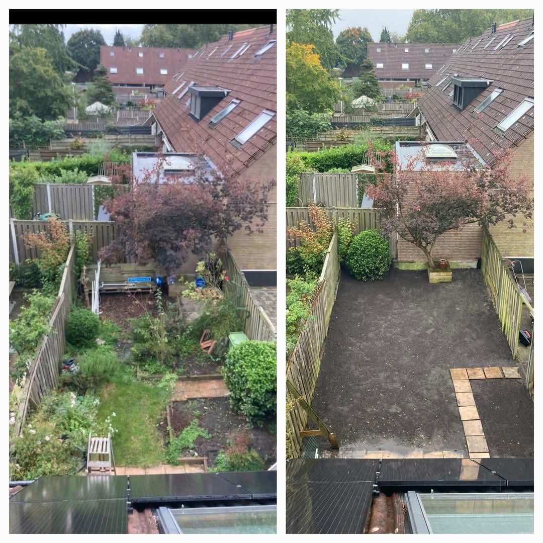 Tuinonderhoud/afvalophalen/ minigraver