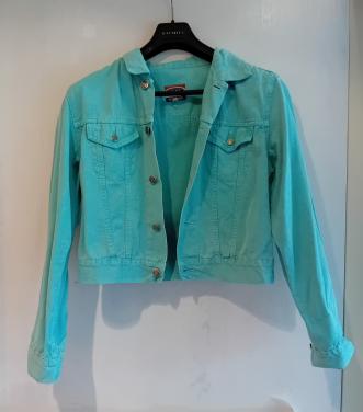 Spijkerjasje turquoise z.g.a.n
