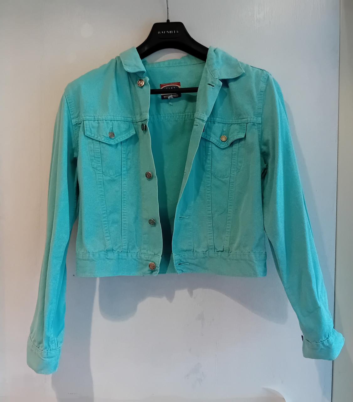 Spijkerjasje turquoise z.g.a.n