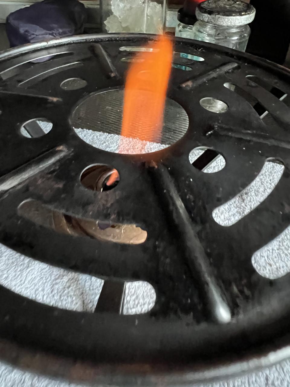 Antieke koperen camping Kookplaat / brander 🔥nog in verpakking