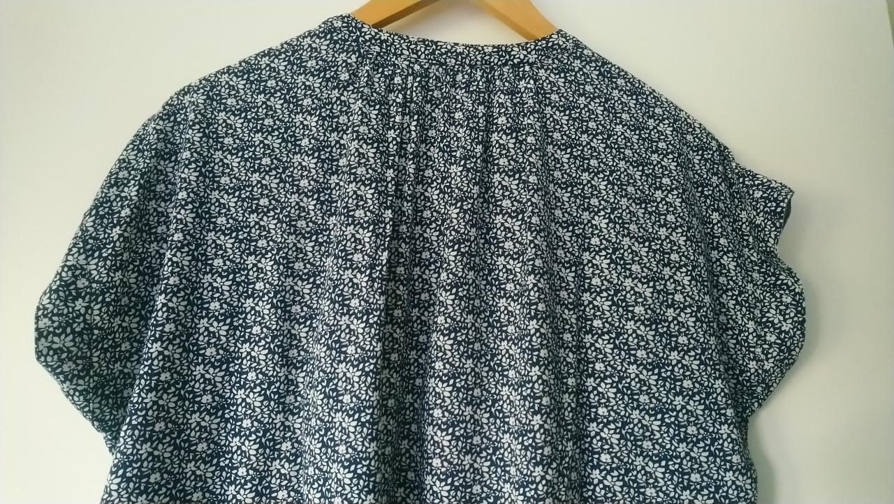 ESPRIT gebloemde viscose blouse top blauw, mt 36