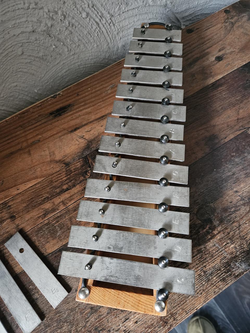 Vintage Xylofoon/Glockenspiel met extra noten