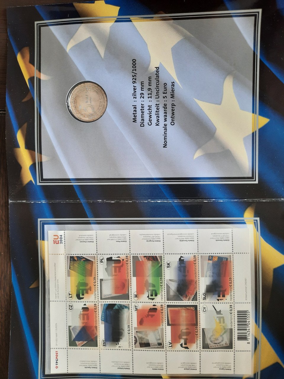 Zilveren postzegels + munten