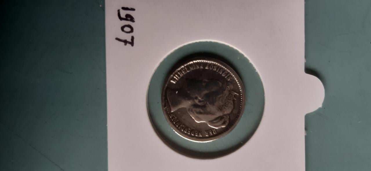 Halve gulden wilhelmina 1907