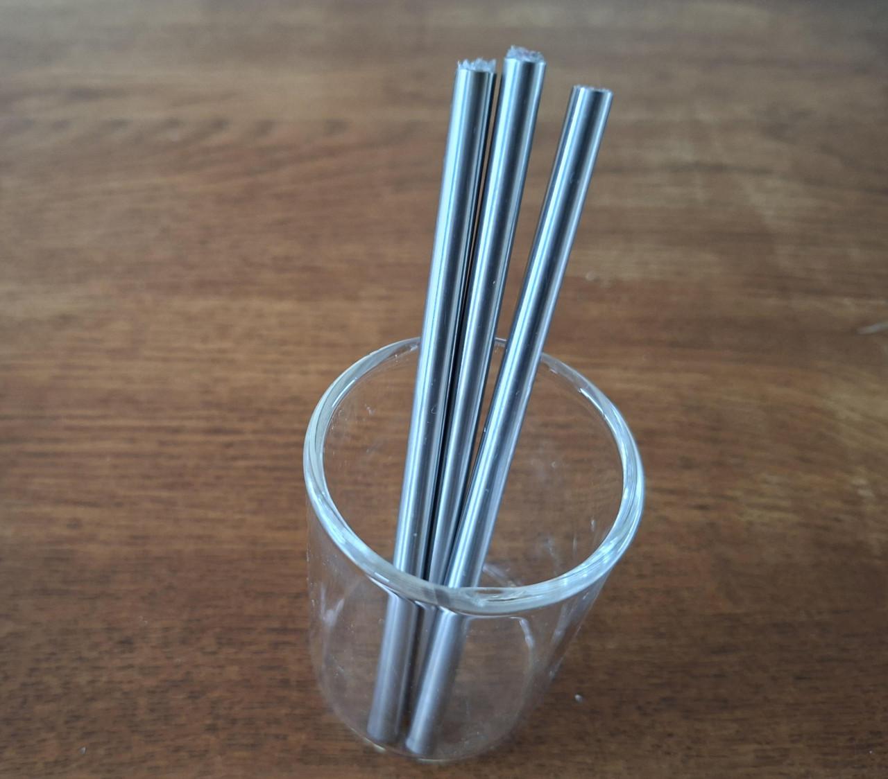 Design windlicht met 3 RVS pijpjes op lampolie