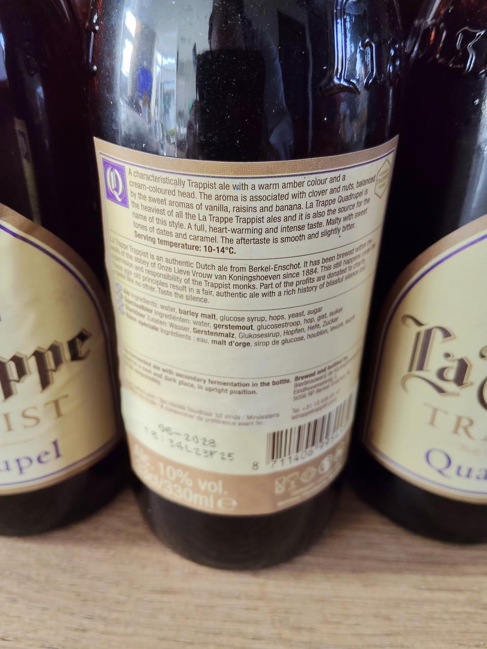 12 flessen la Trappe Quadrupel trappist speciaalbier