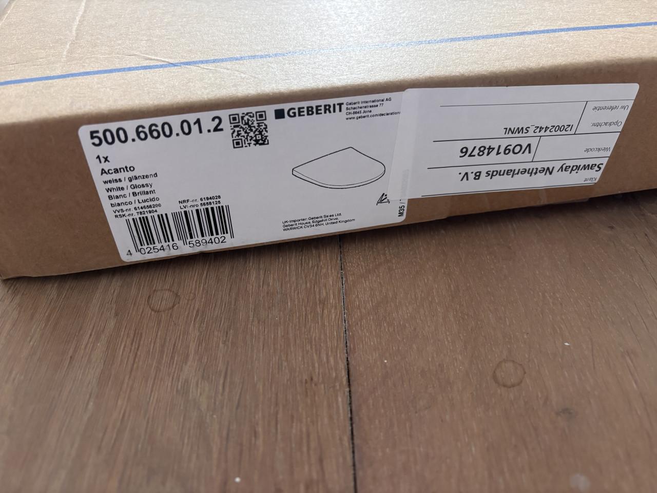 Geberit softclose toiletbril nieuw