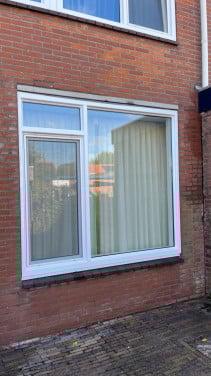 Shüco raamkozijn, wit, 214x201cm, HR++ glas
