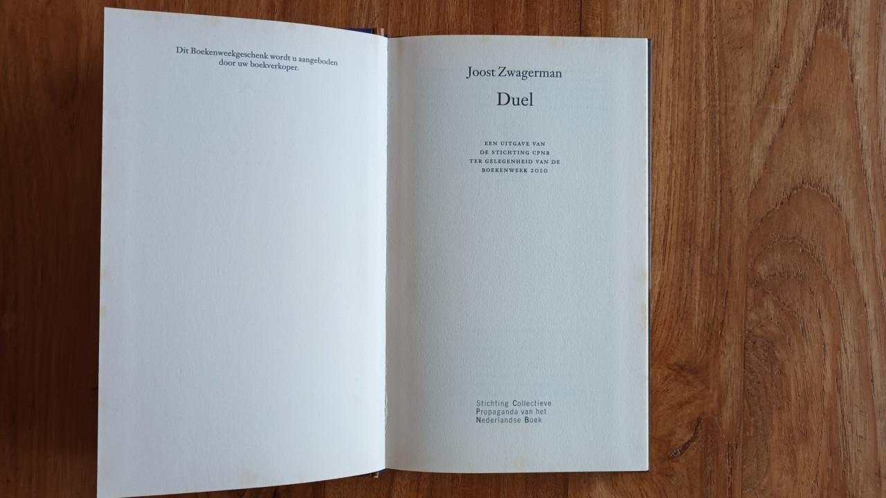 Boekenweekgeschenk 2010 Joost Zwagerman