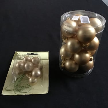 25 Kerstballen klein goudkleurig goud - kerstbal - NIEUW