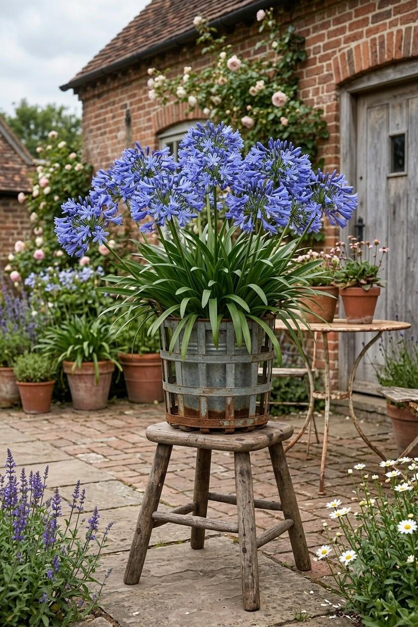 Diverse zinken items voor de tuin