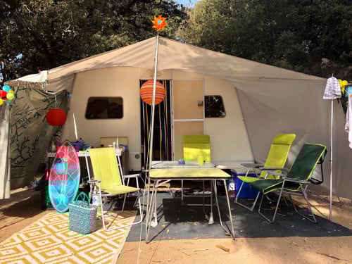 Vouwwagen klapcaravan retro rapido