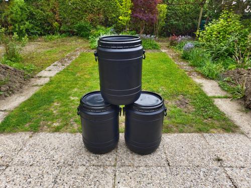 Voer tonnen zwart 60L