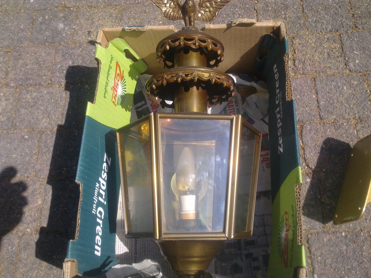 Koperen koetslamp