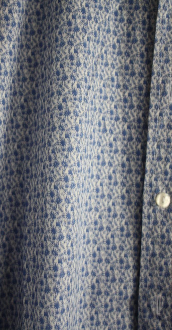 Overhemd groen wit dinkerdlauw patronen maat l41-42