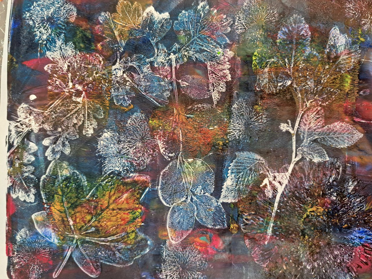 Workshop Botanisch printen op de gelplaat 17 oktober