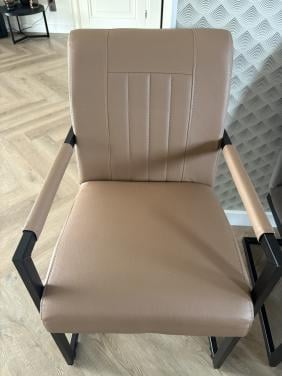 Eetkamerstoelen namaak leder 3 stuks
