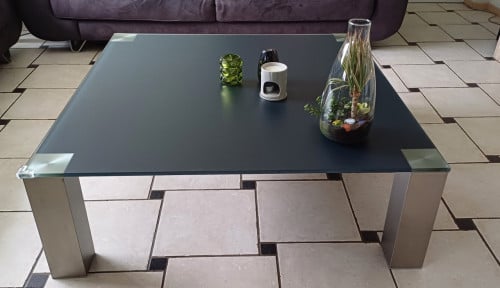 Designer glazen tafel