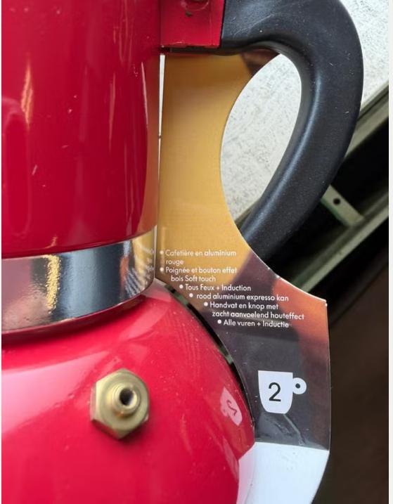 Moka pot espresso 2 kommetjes