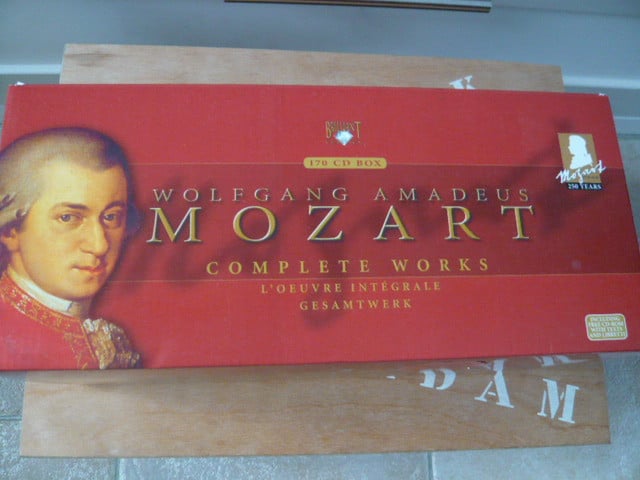 CD, BOX VAN MOZART 170 STUKS