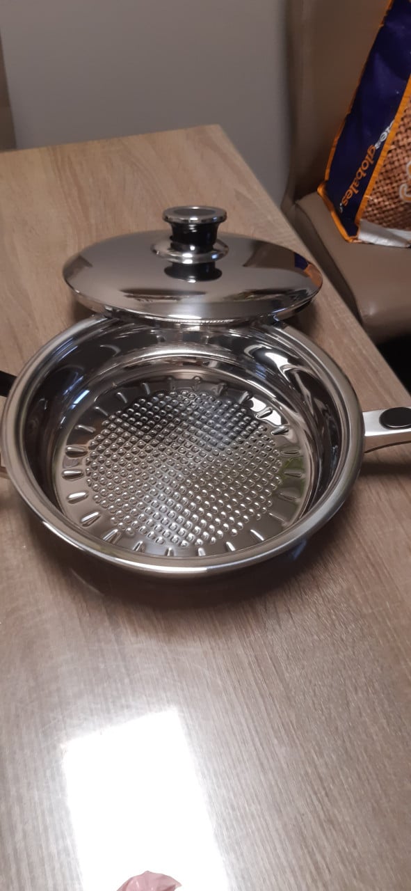 Steel pan hapjes pan met deksel