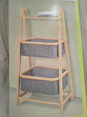 Prachtige nieuwe bamboe kast, etagère, bakken kast badkamer.
