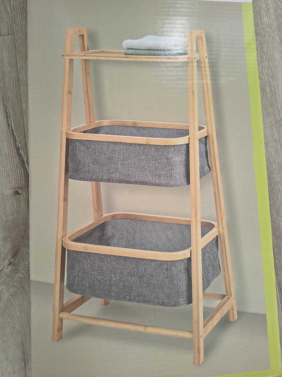 Prachtige nieuwe bamboe kast, etagère, bakken kast badkamer.