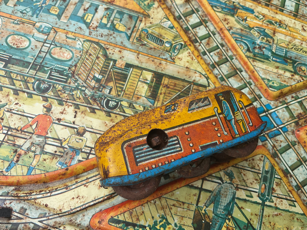 Vintage speelgoed trein