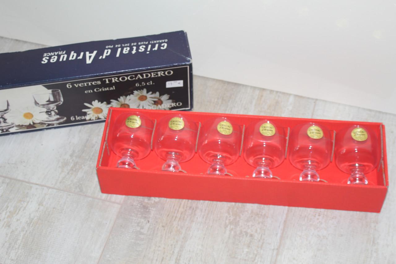 6 kristallen glazen