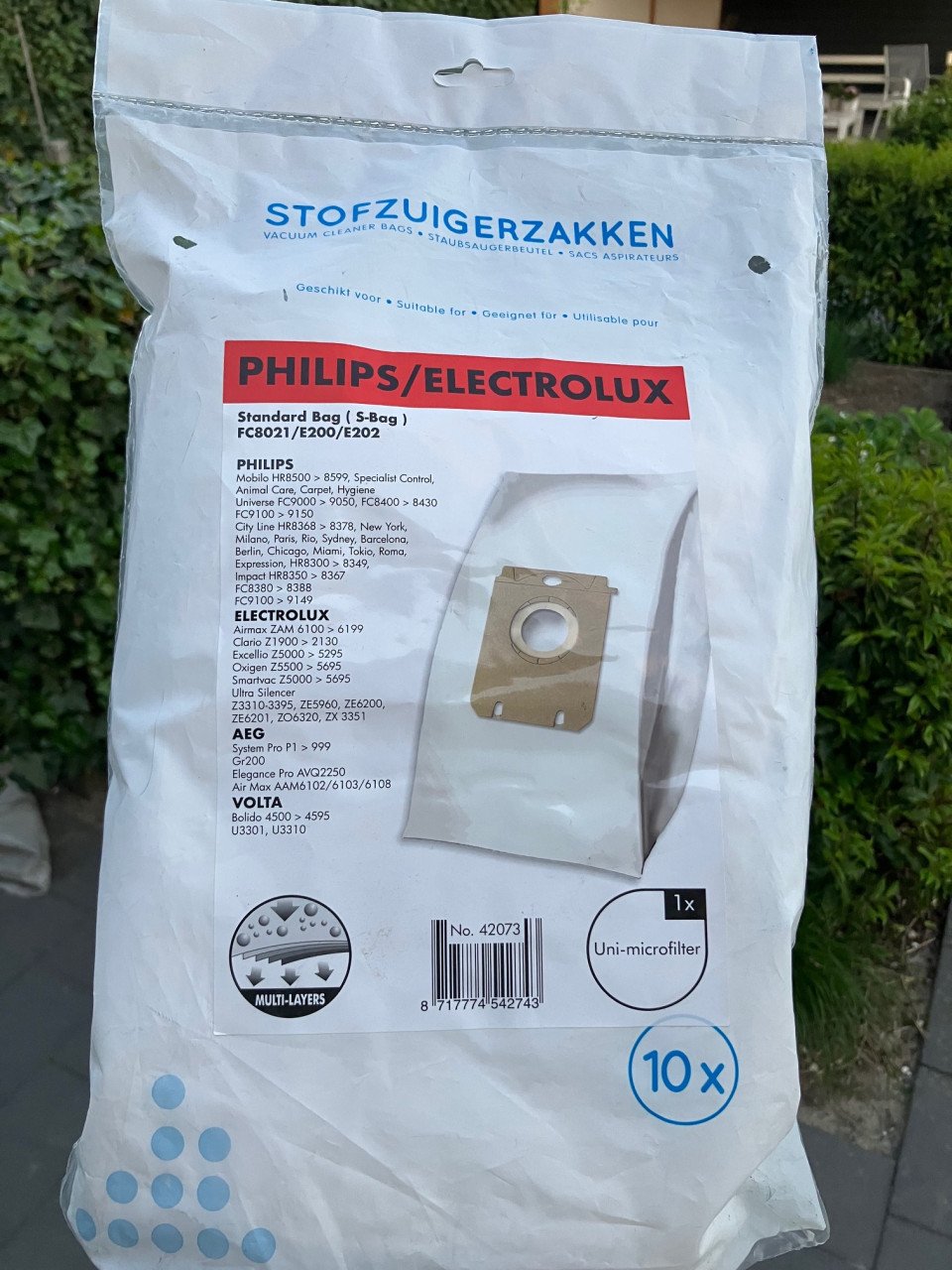Stofzuigerzakken Philips/Electrolux Nieuw - GRATIS