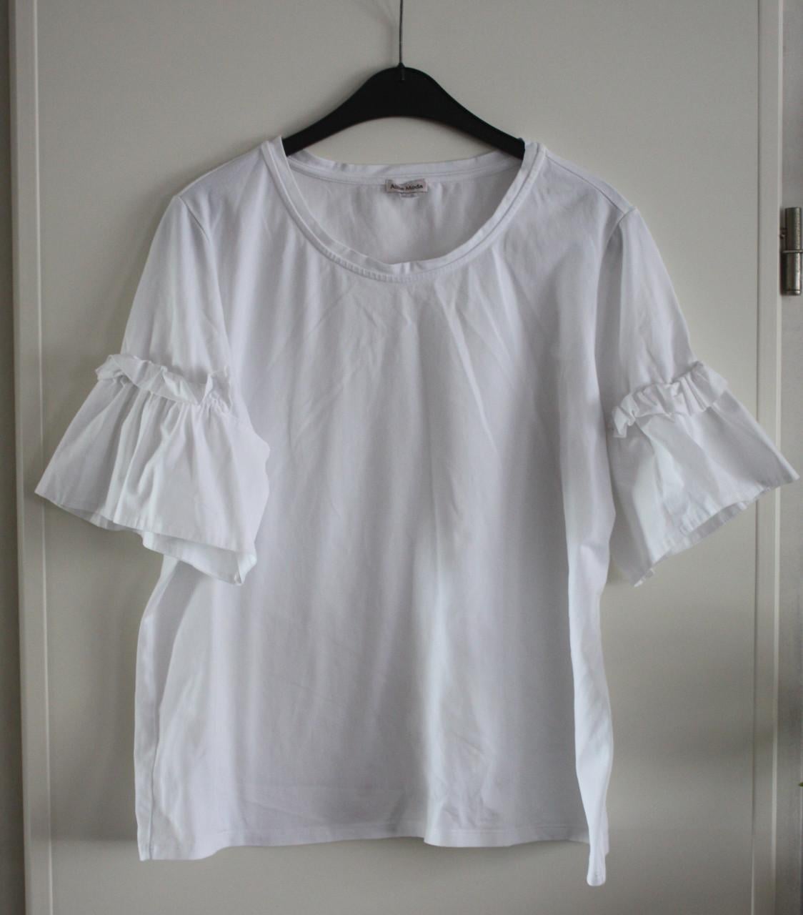 Wit shirt met wijde mouwen maat 48