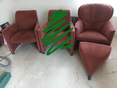 Leolux alcantara fauteuils, mag per stuk