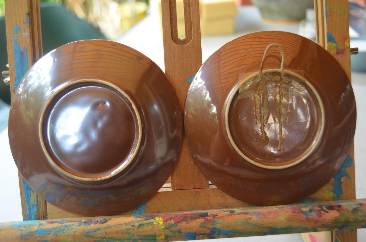 2 Fraaie Japanse (?) bordjes decor van Koi