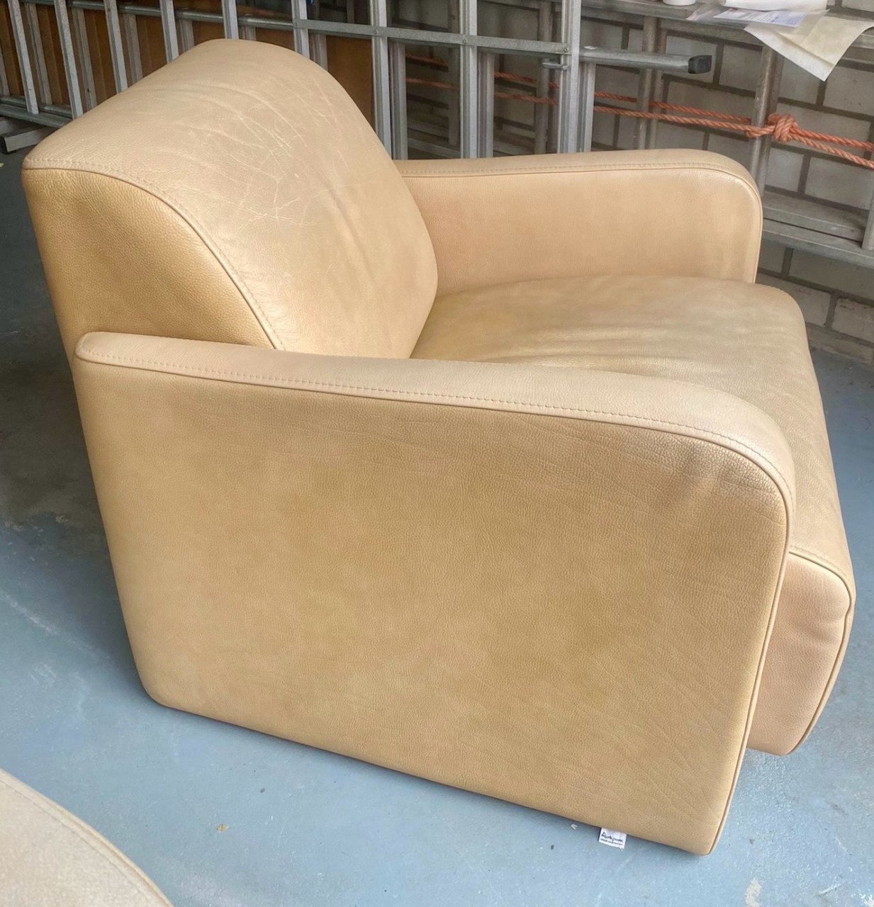 2 Fauteuils, leder, van Leolux