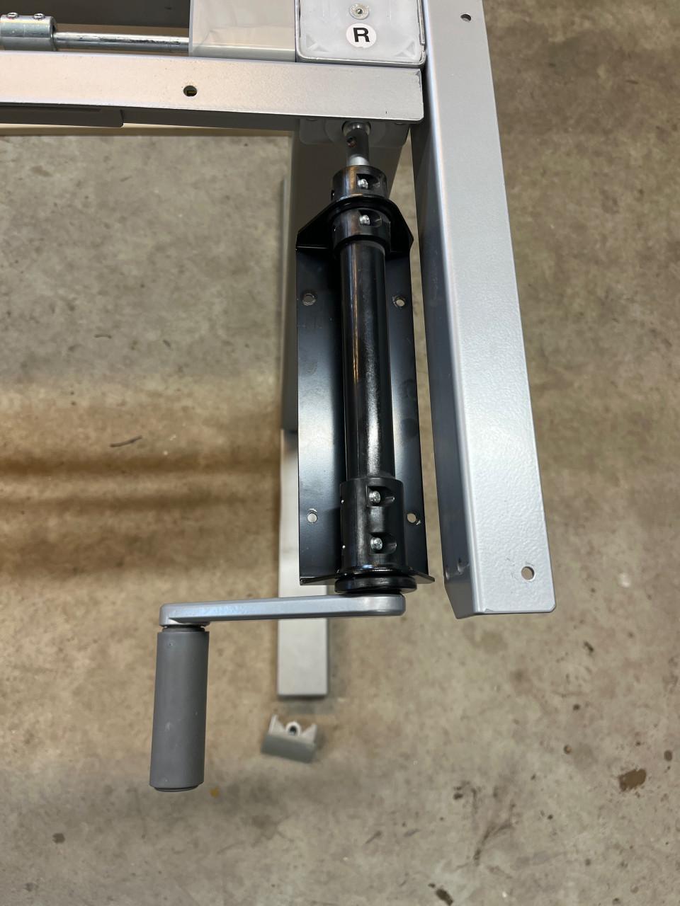 In hoogte verstelbare werktafel, werkbank