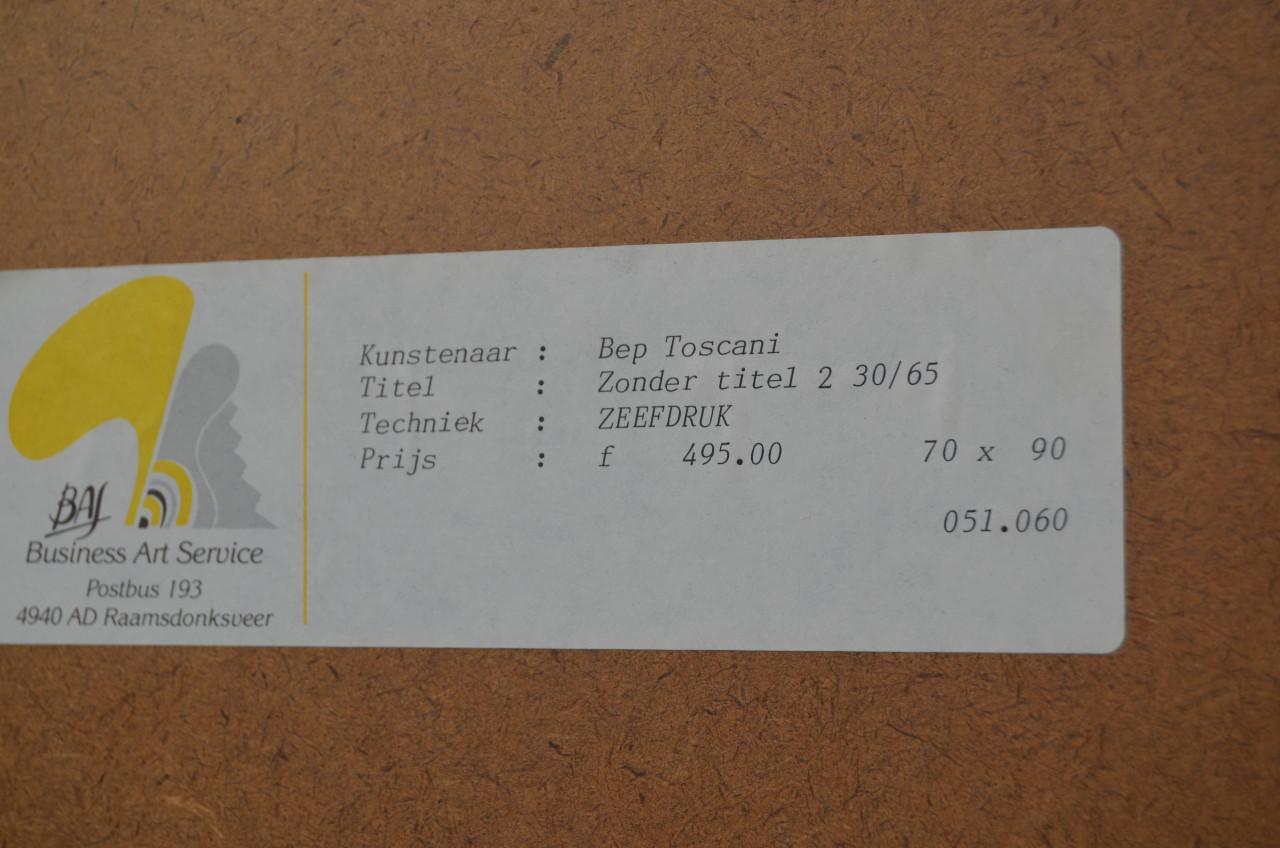 Grote zeefdruk Bep Toscani 1990 genummerd/gesigneerd (1)
