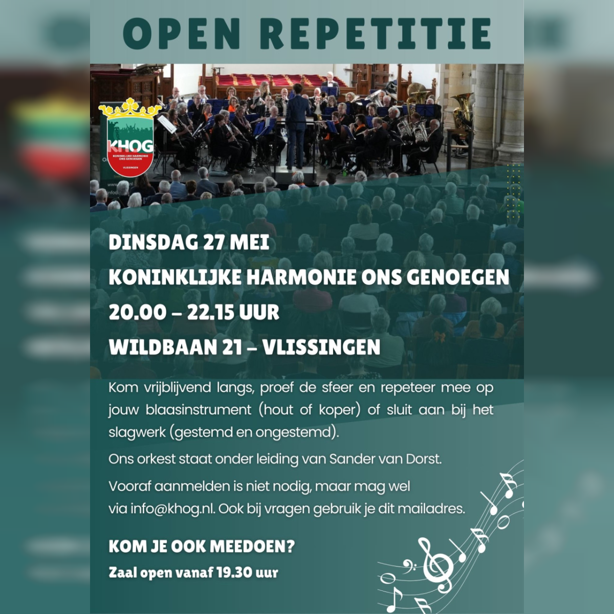 Open Repetitie Koninklijke Harmonie Ons Genoegen