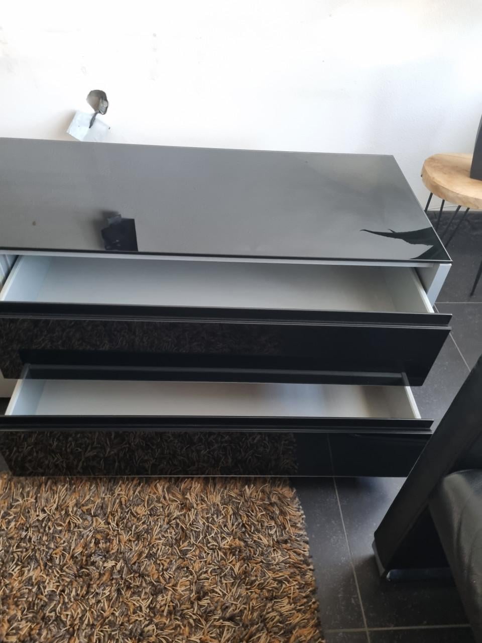 Modern TV meubel zwart/grijs