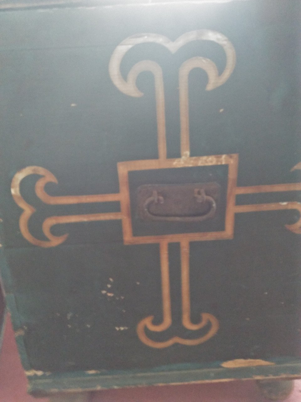 Houten kist met lade