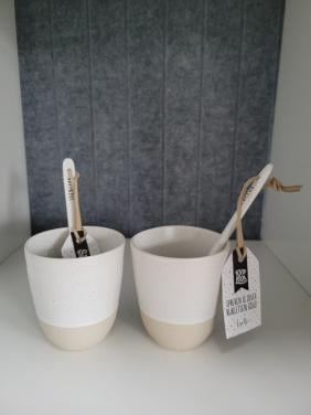 100% Leuk - 2 mokjes en 2 lepeltjes - Nieuw