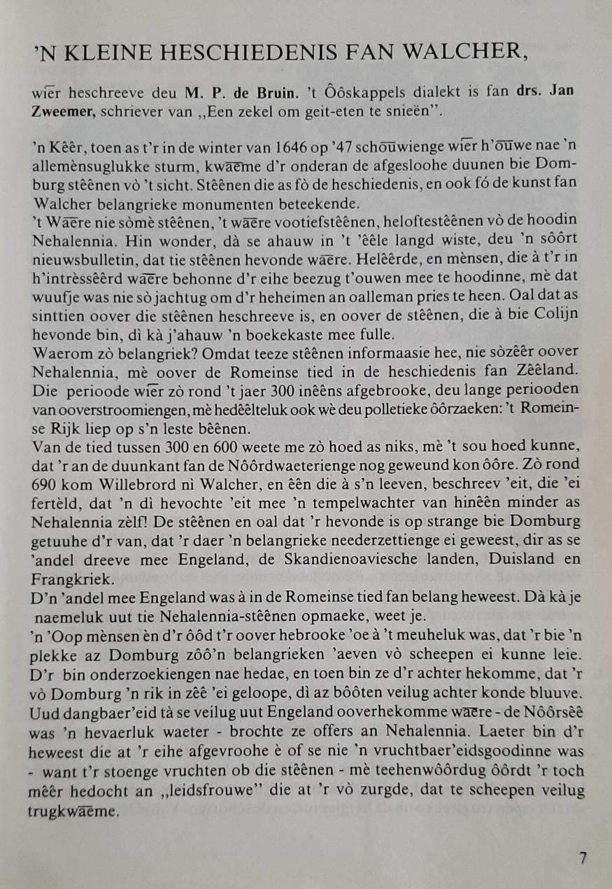 Dialect op Walcheren, door E.J. van den Broecke-de Man en A. Francke