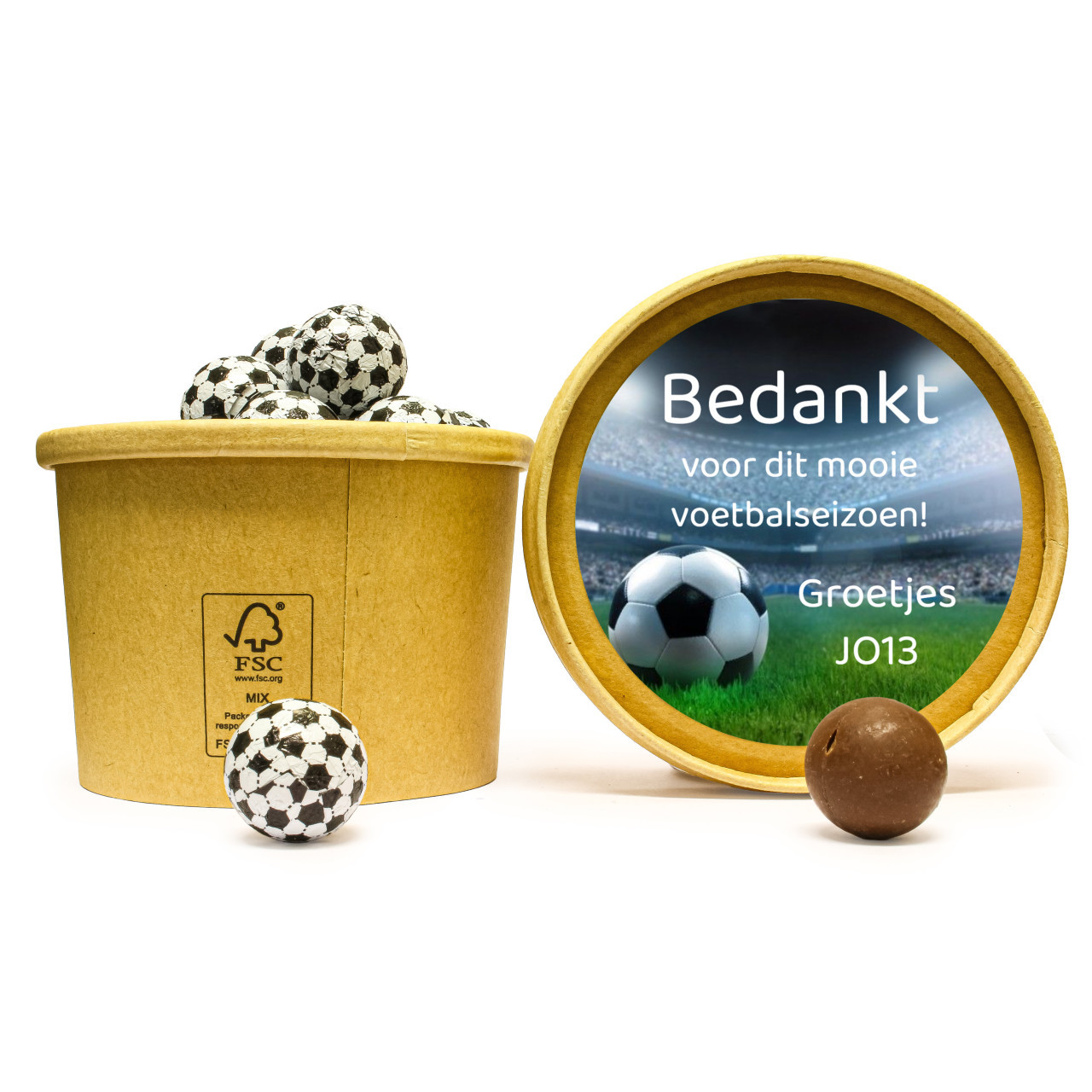 Bedankje einde voetbal seizoen