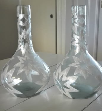 2 glazen vazen