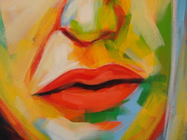 " Rebekka "  prachtig Acrylschilderij van K.Boekhoff
