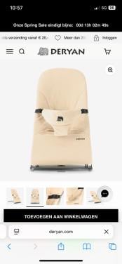 Deryan wipstoel teddy beige nieuw in de doos