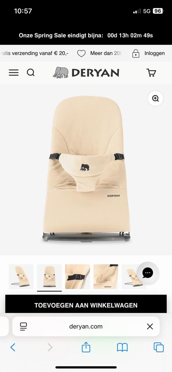 Deryan wipstoel teddy beige nieuw in de doos